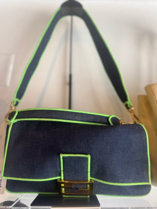 Fendi Large Denim Baguette | Luxury Pre-Owned | #111