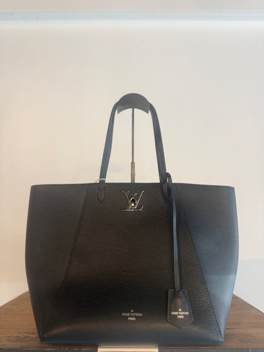 Louis Vuitton Lockme Cabas Tote in Black Grained Calfskin Leather | Luxury Pre-Owned | #153