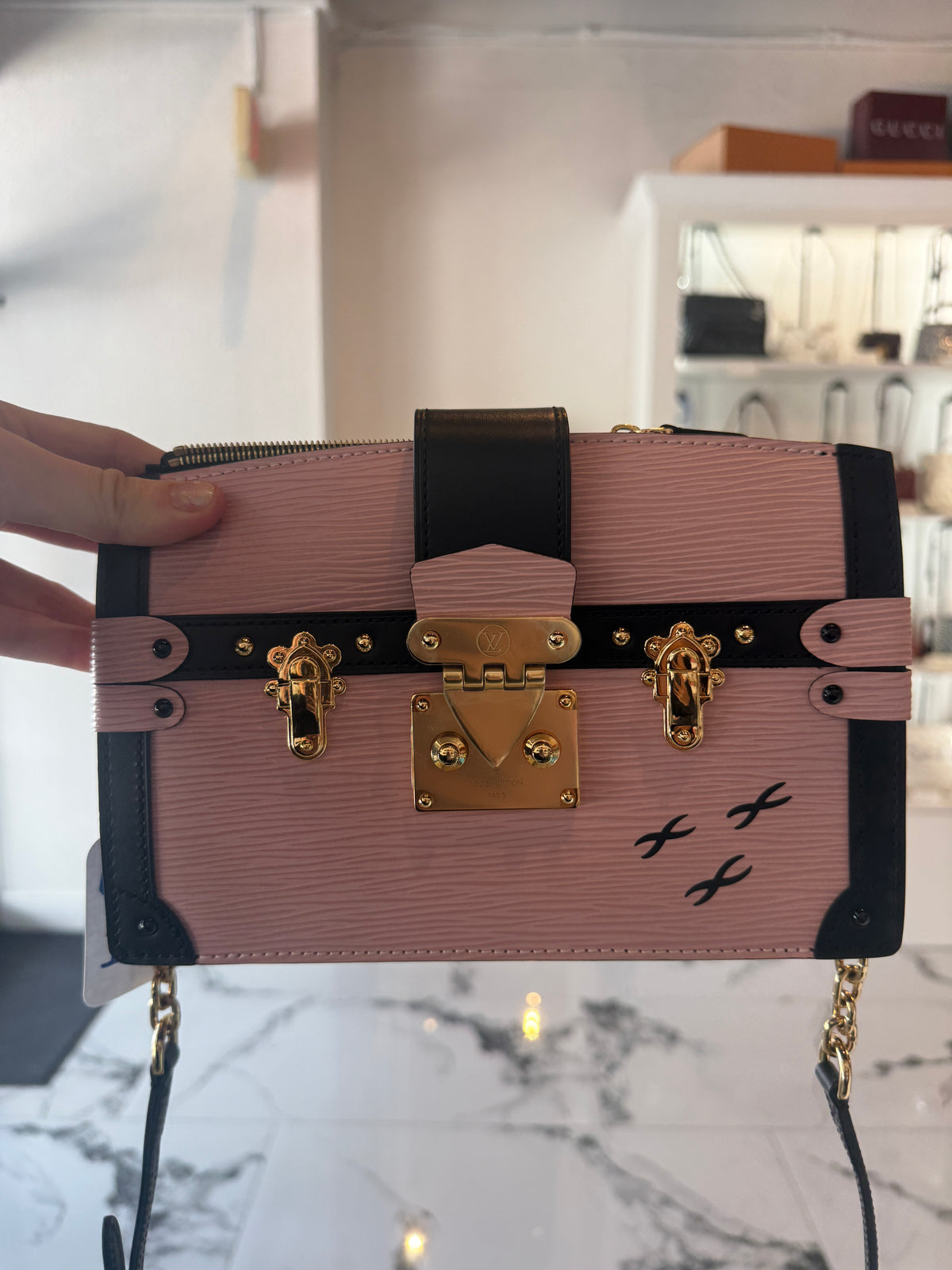 Louis Vuitton Epi Trunk Clutch in Rose Ballerine | Luxury Pre-Owned | #148