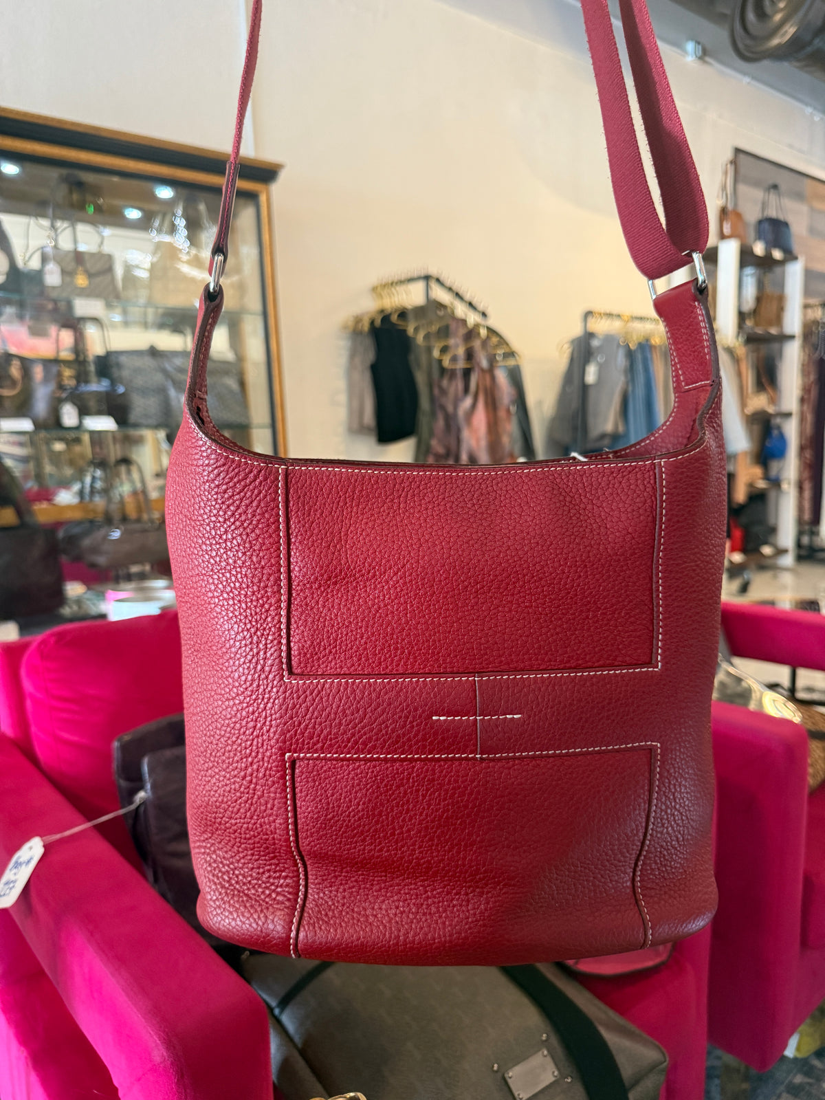 Hermès Good News GM Red Taurillon Clemence Leather Bag | Luxury Pre-Owned | #149