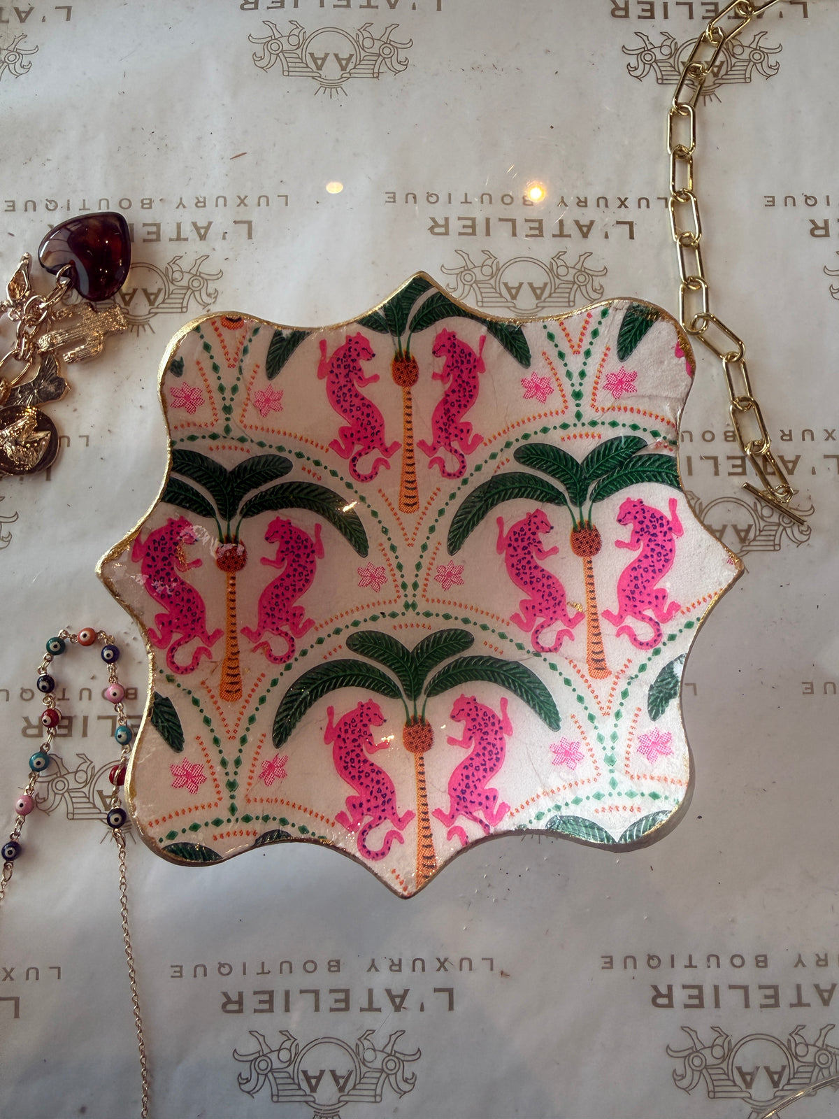 Seventh & Grace Large Square Scalloped Tray