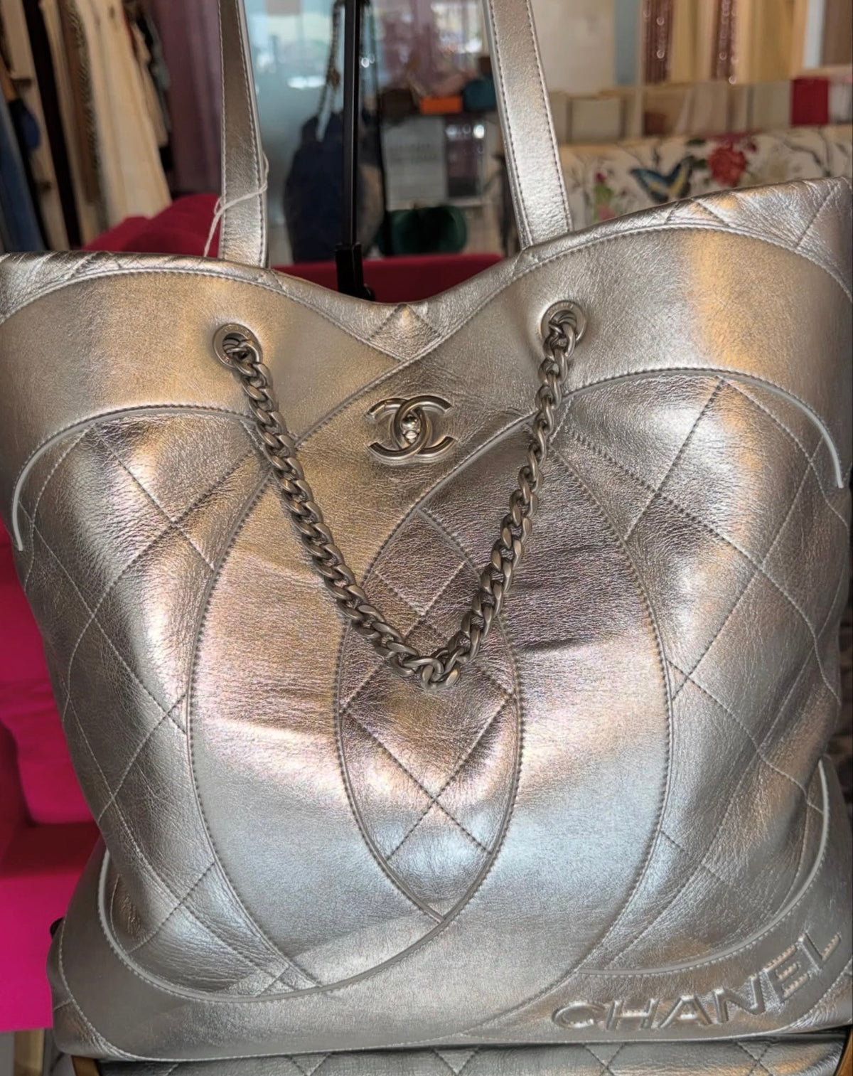 Chanel 2023 Silver Club Monaco Tote | Luxury Pre-Owned | #272