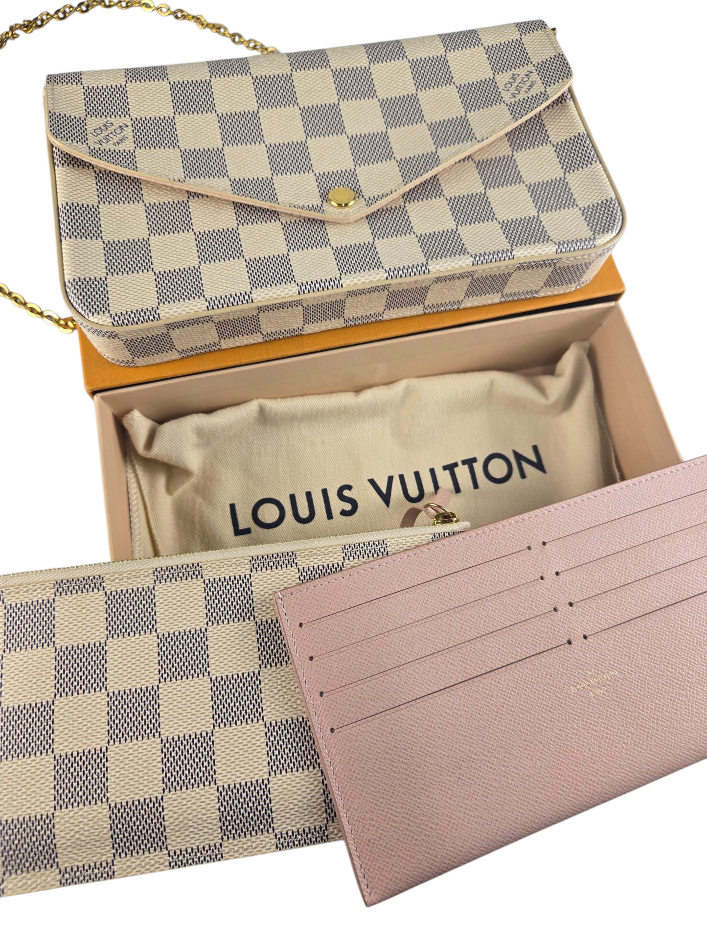 Louis Vuitton Felicie Pochette Damier Azur Pre-owned
