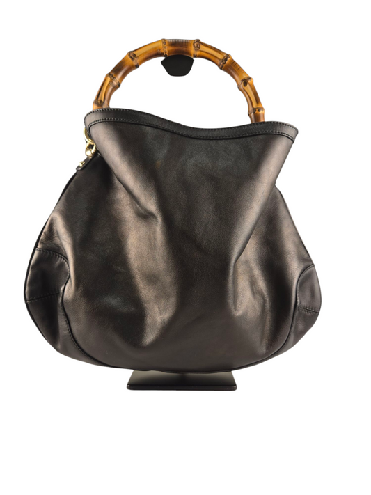 Gucci Bamboo Handle Calfskin Bag Pre-owned