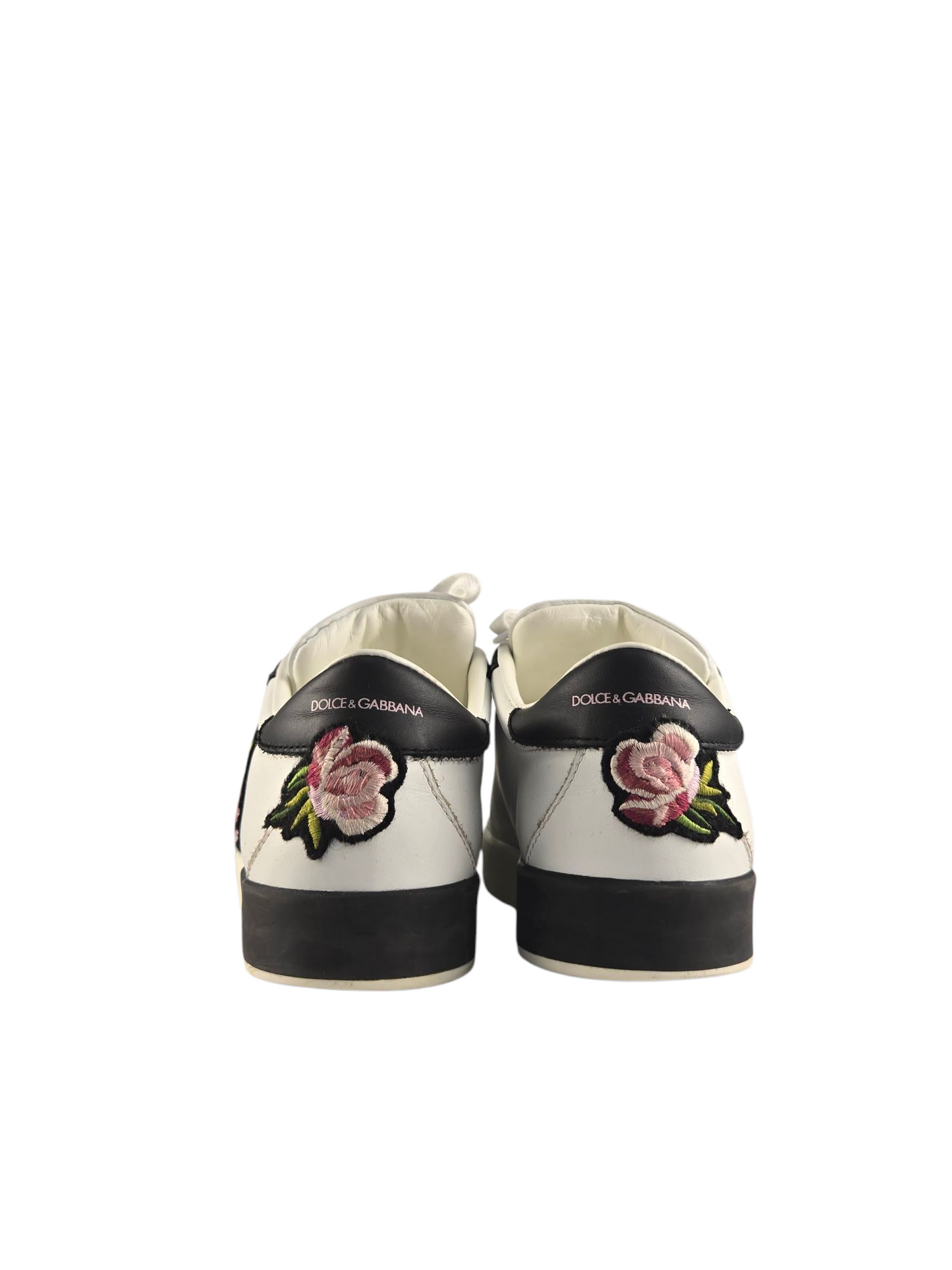 Dolce & Gabbana Leather Floral Sneaker 35/5 Pre-owned
