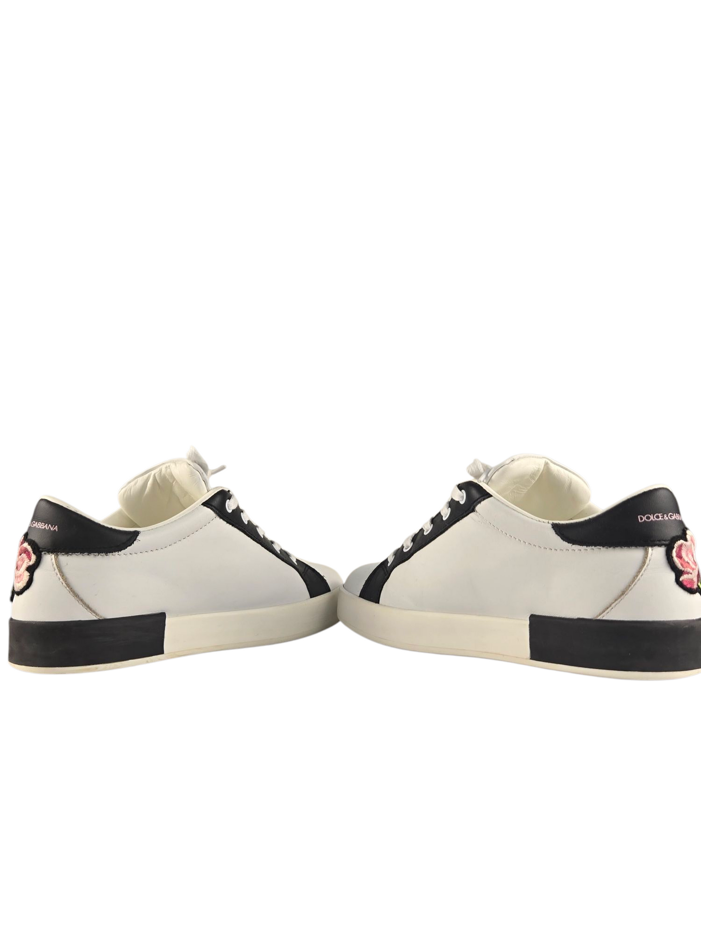 Dolce & Gabbana Leather Floral Sneaker 35/5 Pre-owned