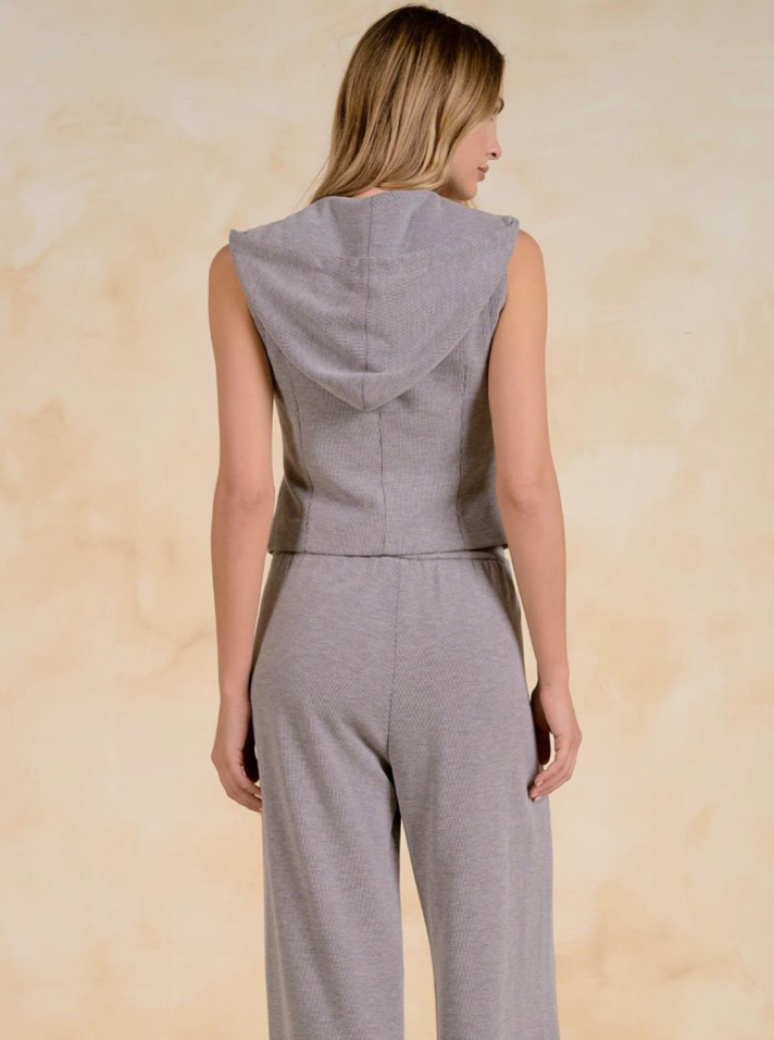 Elan Button Up Hoodie Vest