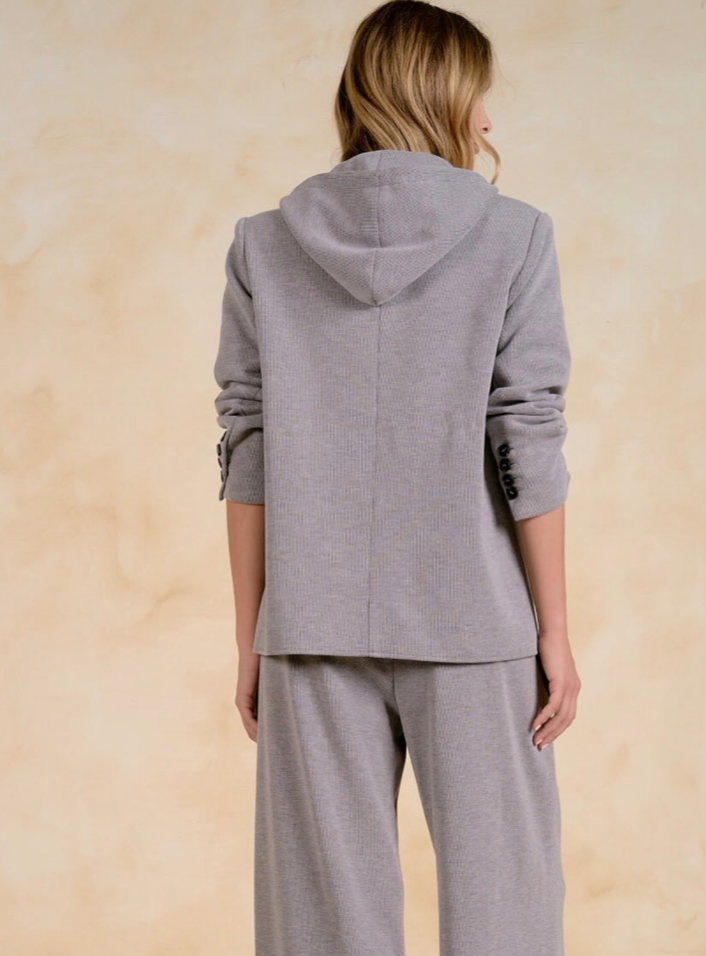 Elan Button Up Hoodie Blazer
