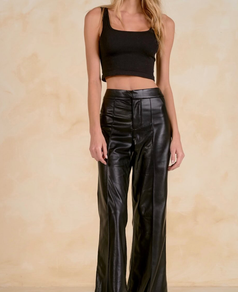 Elan High Waisted Leather Pants