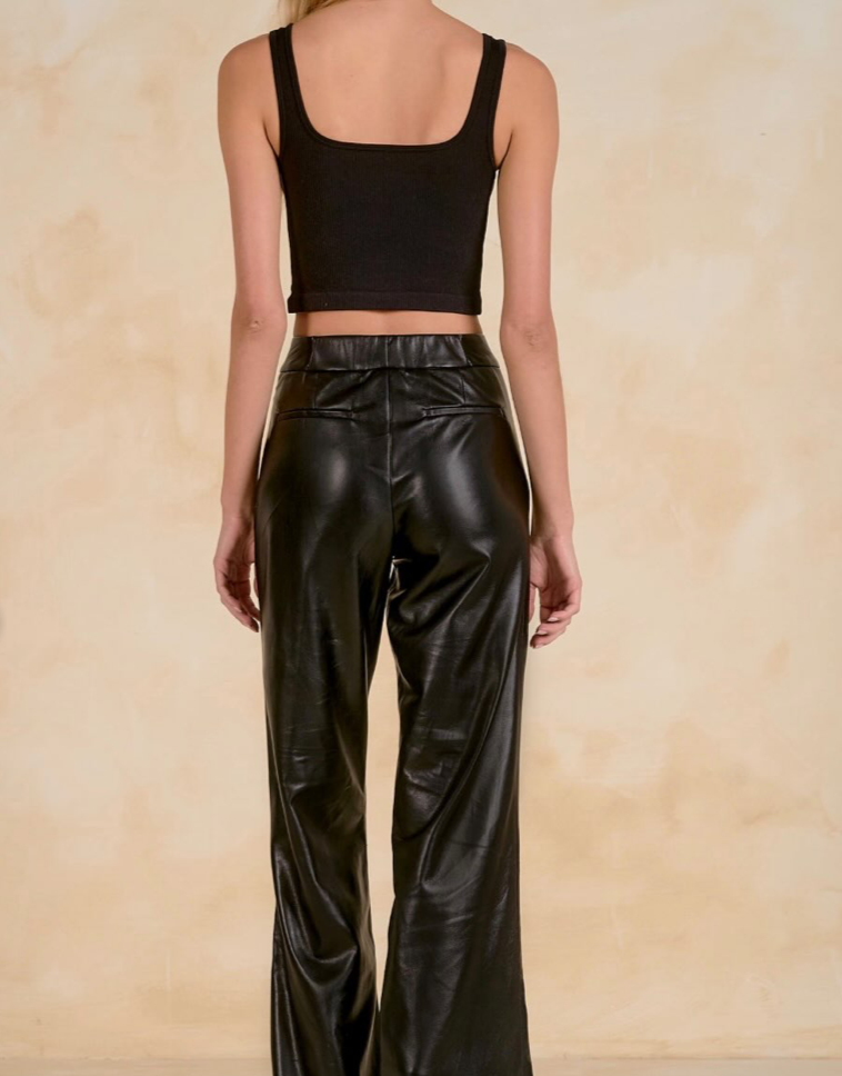 Elan High Waisted Leather Pants