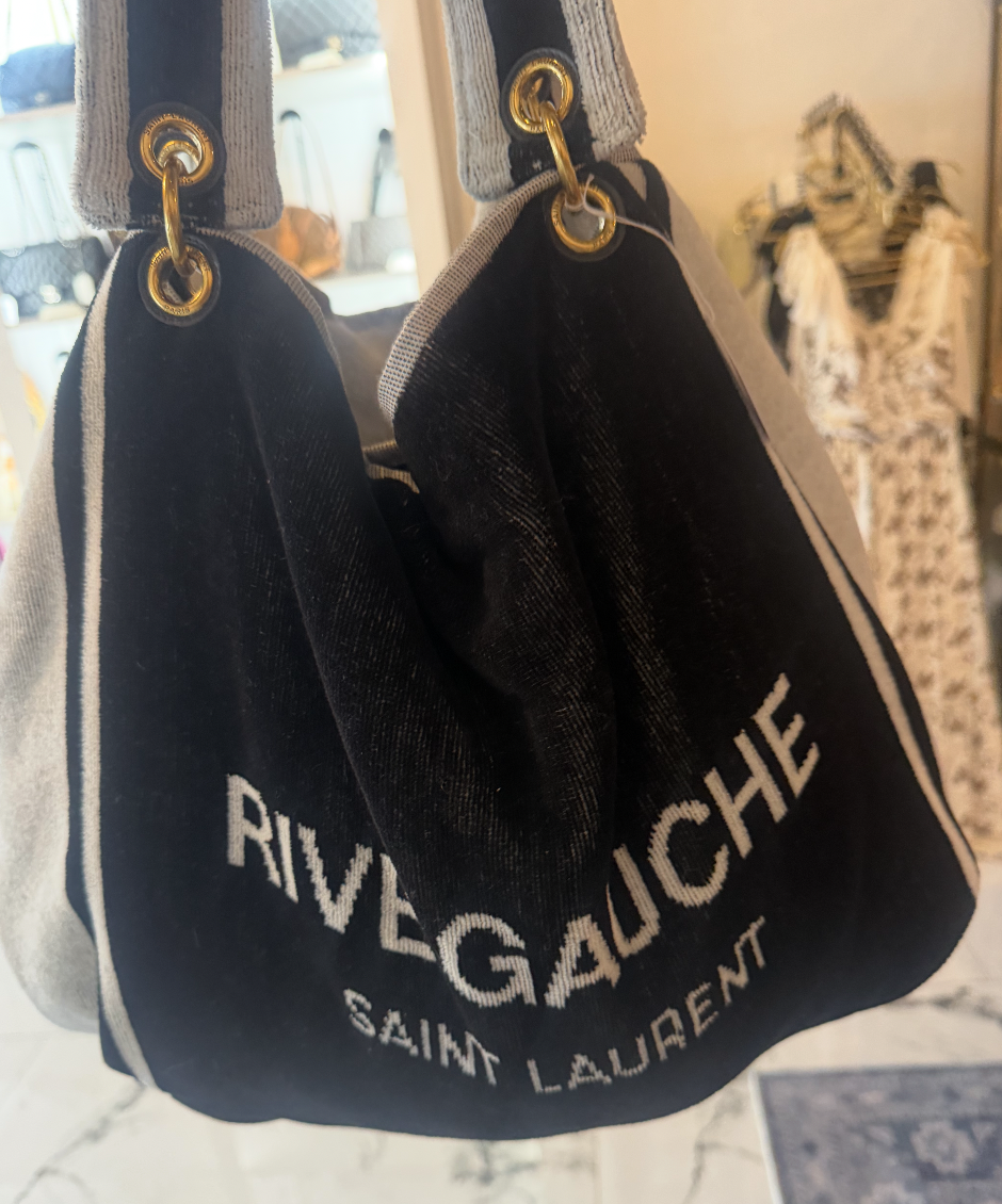 YSL Rive Gauche Terry Cloth Tote | Luxury Pre-Owned | #267