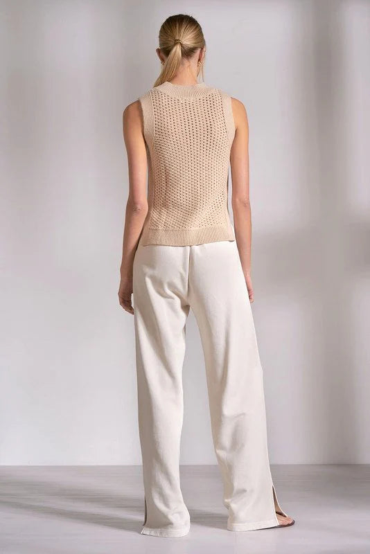 Elan Sleeveless Sweater Knit Top