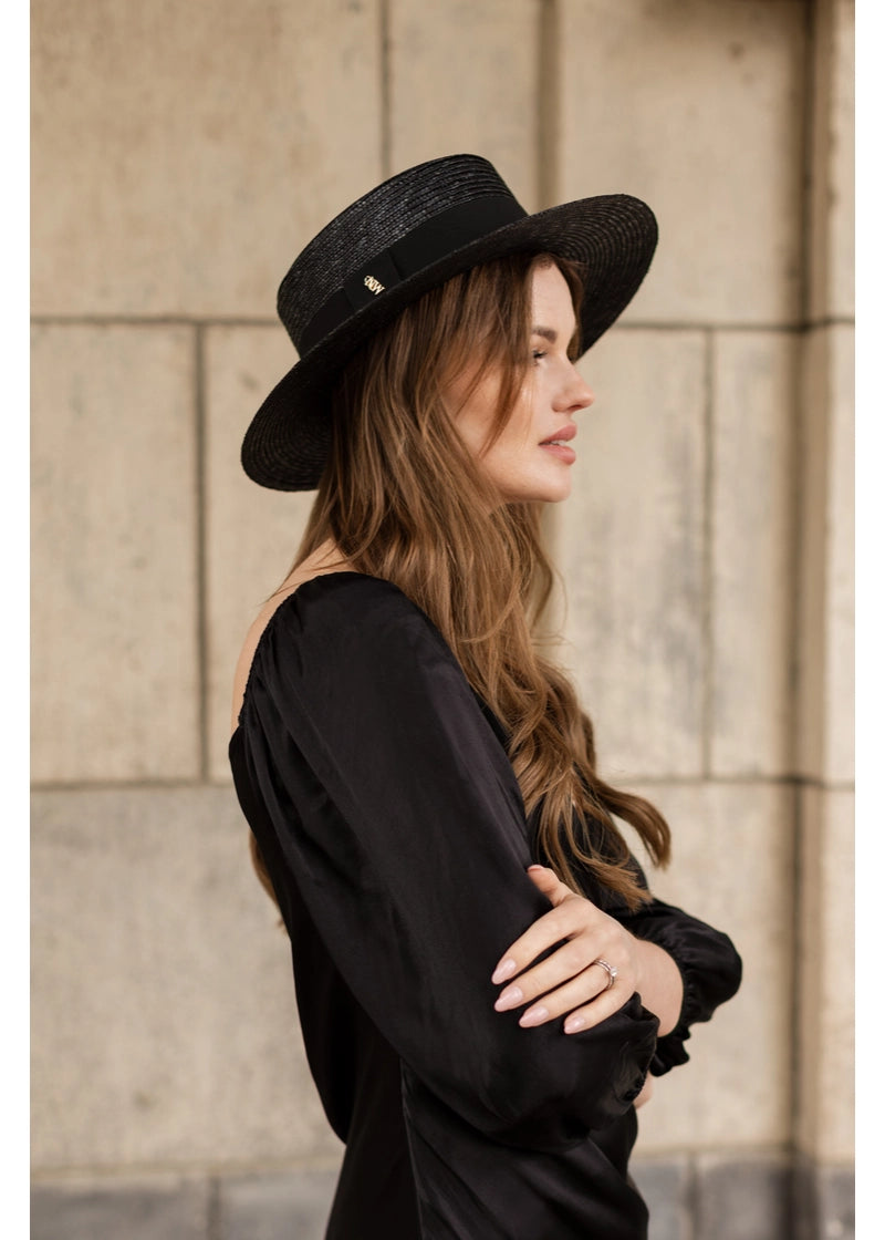 Montapino Boater Straw Hat w/ Band