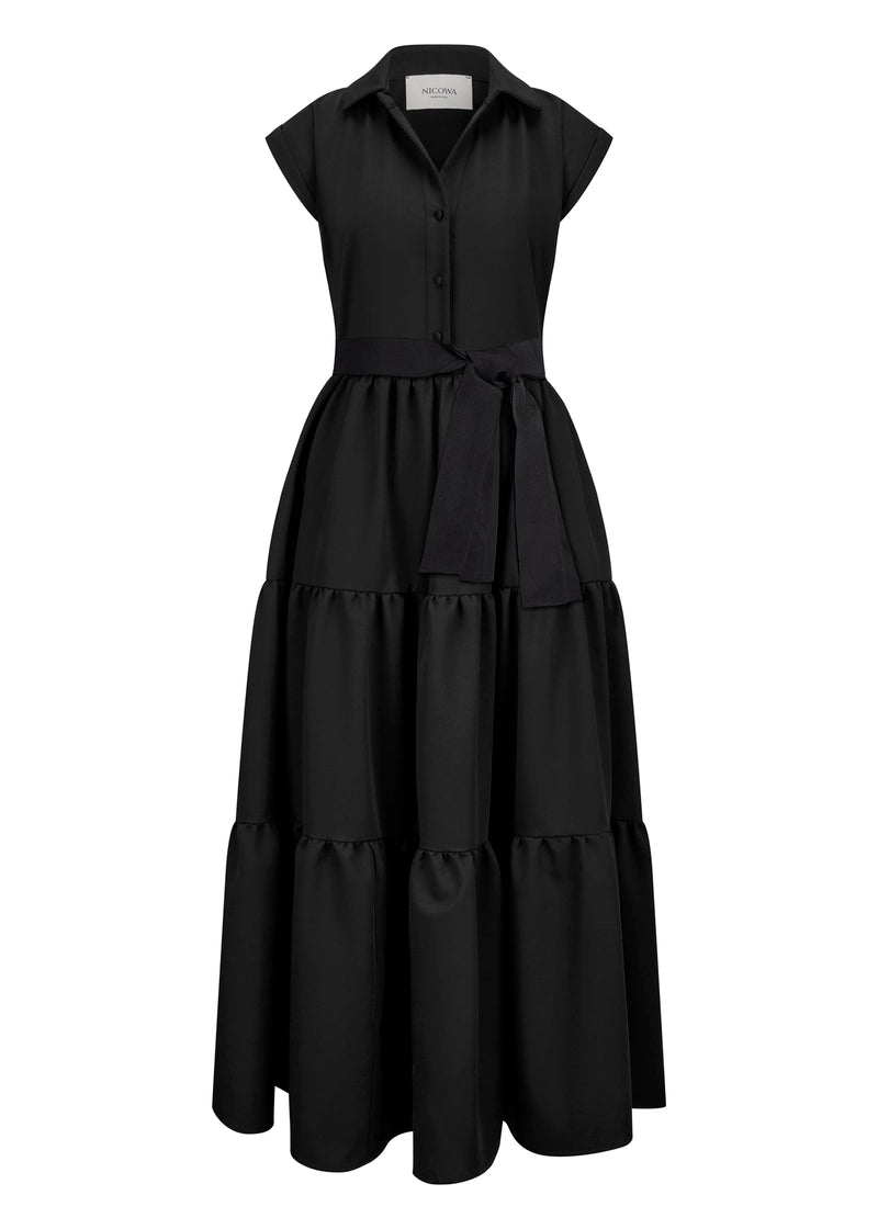 Voniwi Maxi Dress w Flounce Skirt