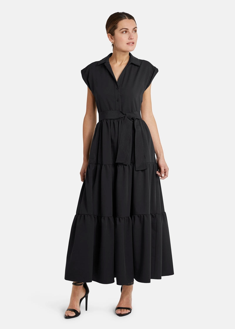 Voniwi Maxi Dress w Flounce Skirt