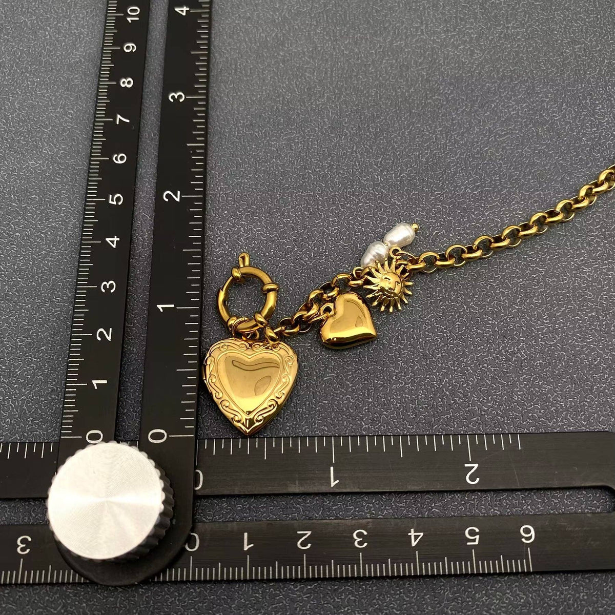 Heart Locket Charm Bracelet