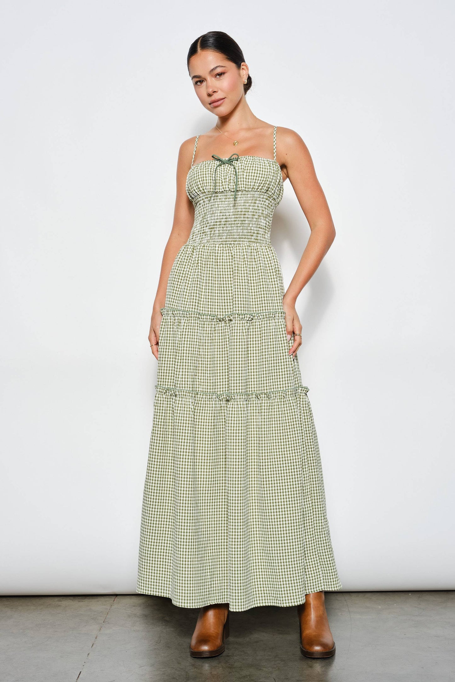 CAROL SMOCKED WAIST MAXI DRESS