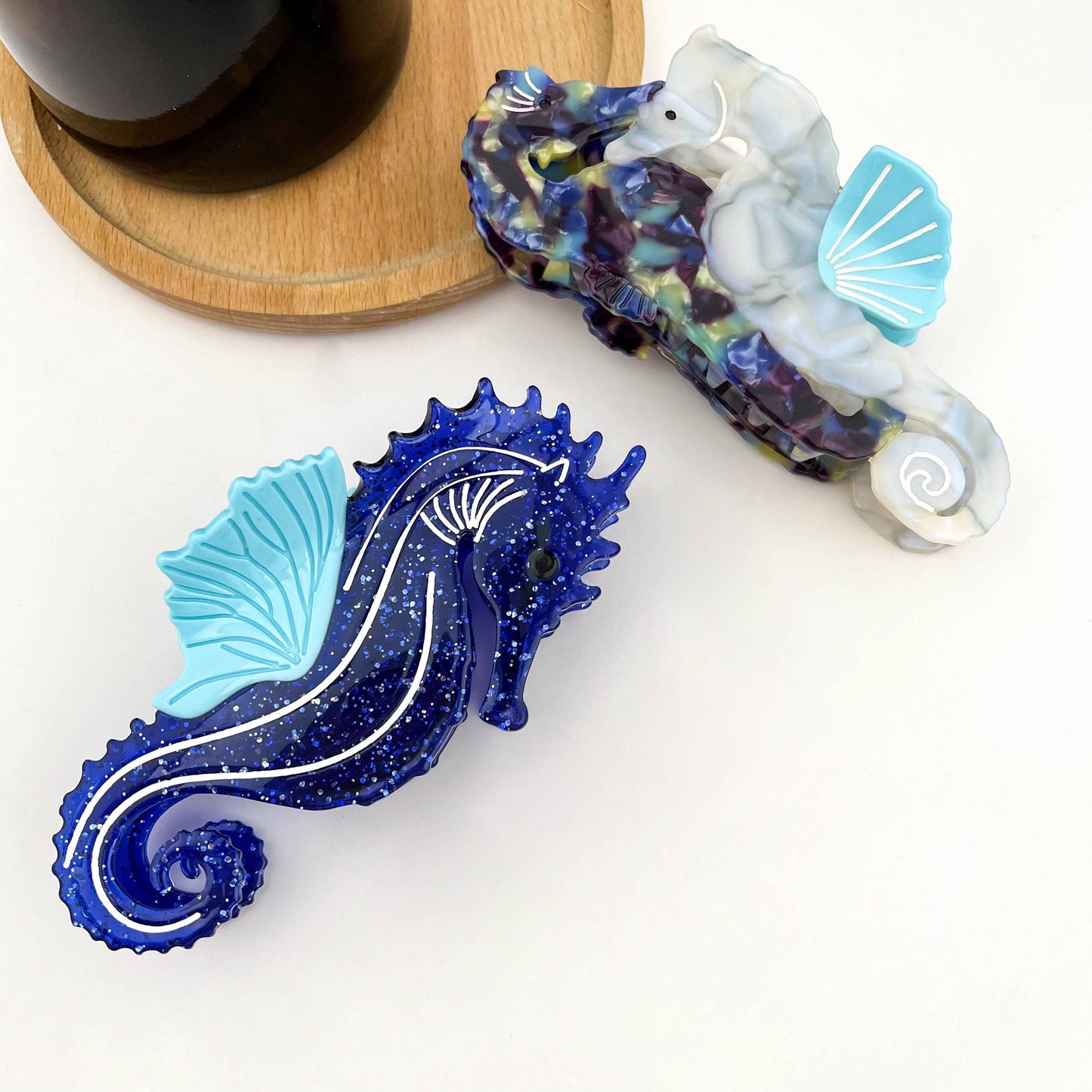 L'Atelier Collection Blue Seahorse Claw Clip