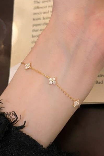 L'Atelier Collection Stainless Steel Flower Bracelet