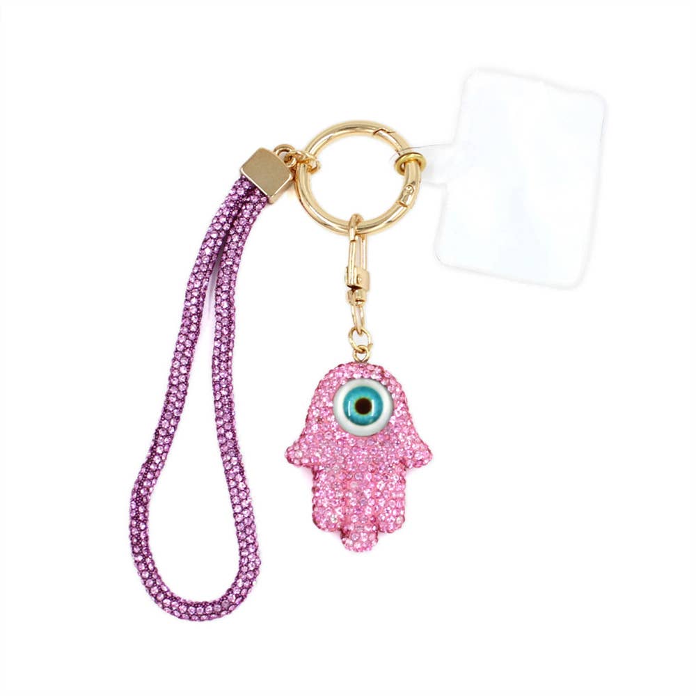 Bling Studded Evil Eye Keychain