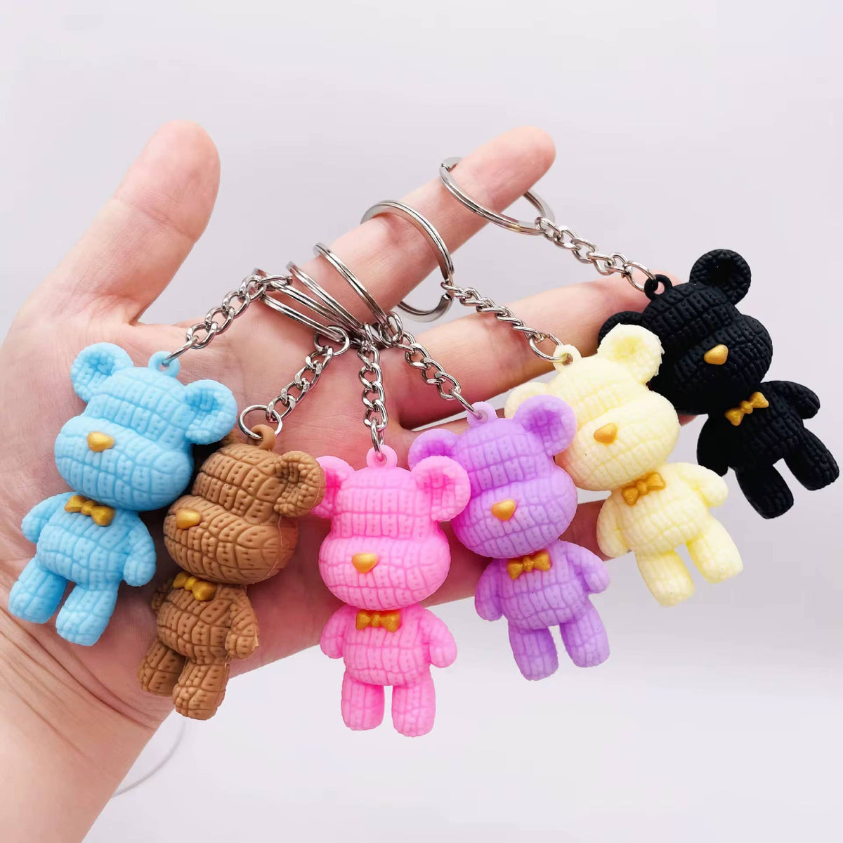 Bear Keychain - Cute Cartoon Toy Pendant for Bag or Phone