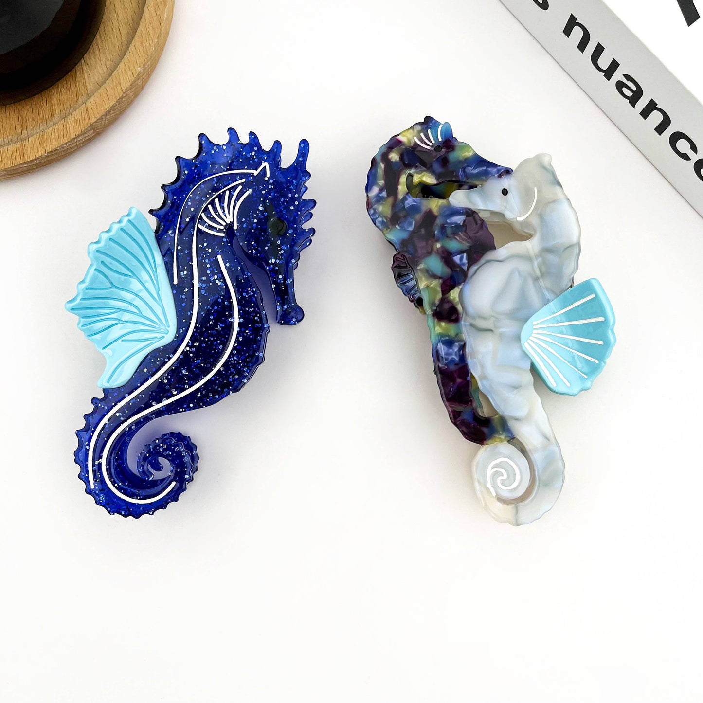L'Atelier Collection Blue Seahorse Claw Clip