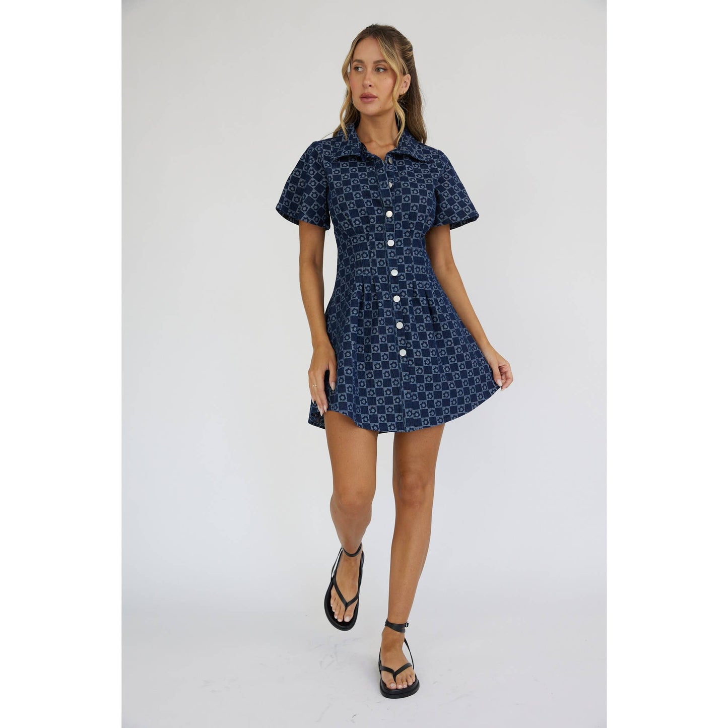 Floral Monogram Mini Dress