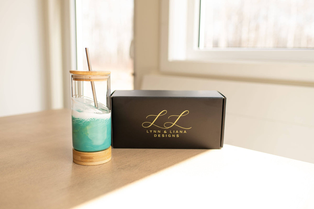 Lynn & Liana Resin Accented Glass Tumblers