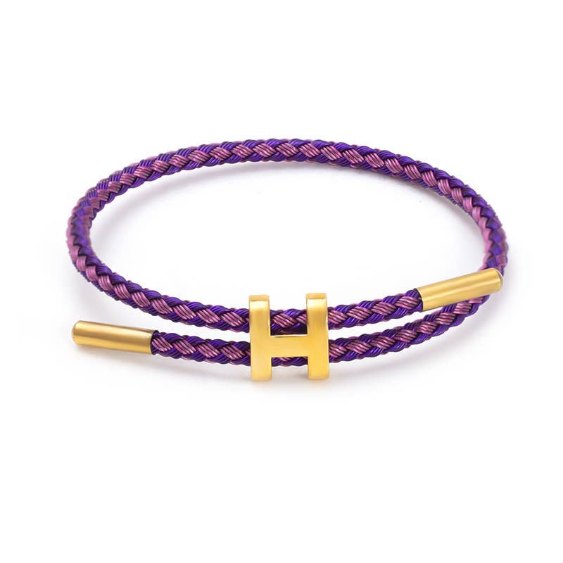 Adjustable Titanium Steel H Buckle Bracelet