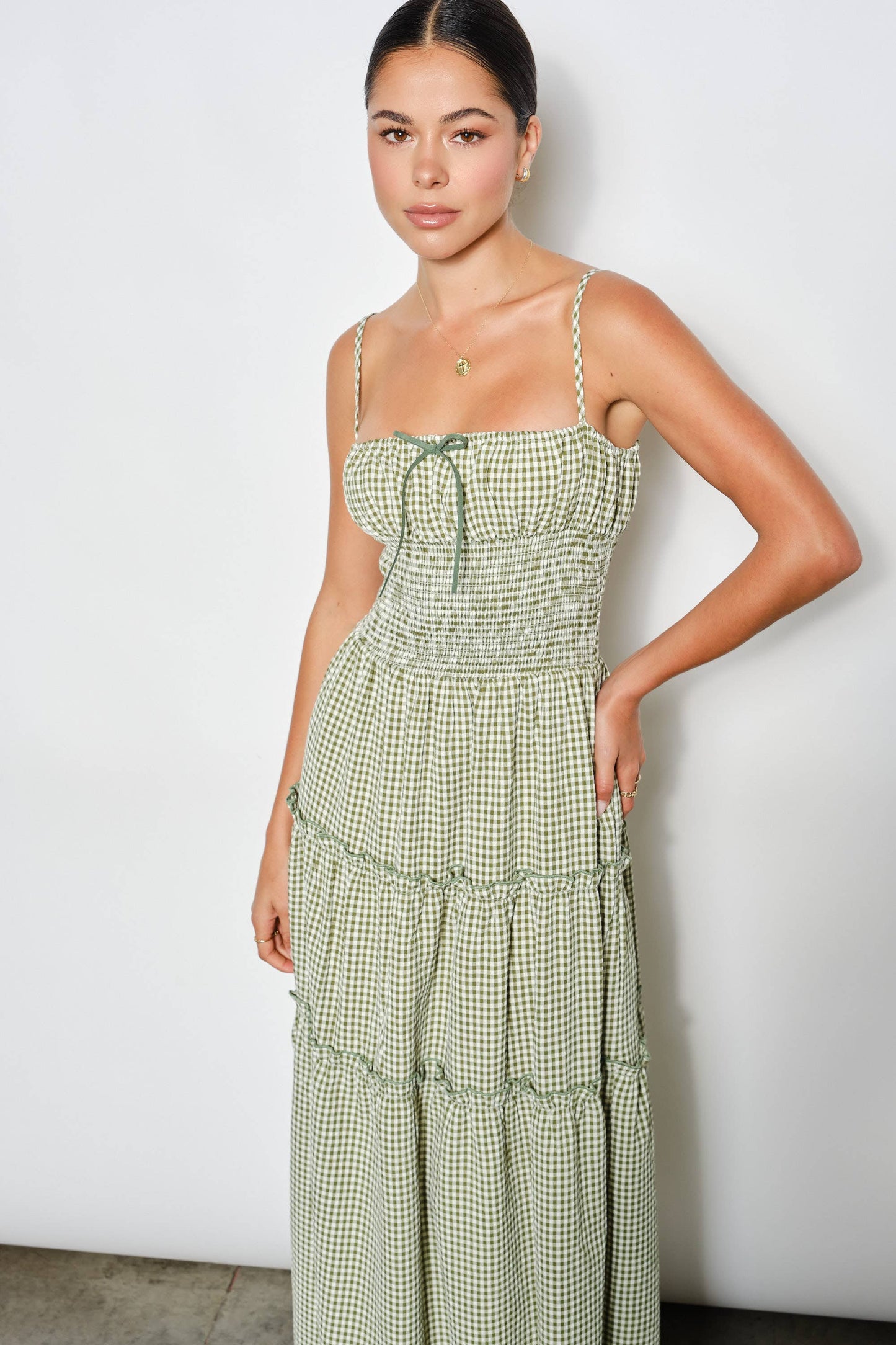 CAROL SMOCKED WAIST MAXI DRESS