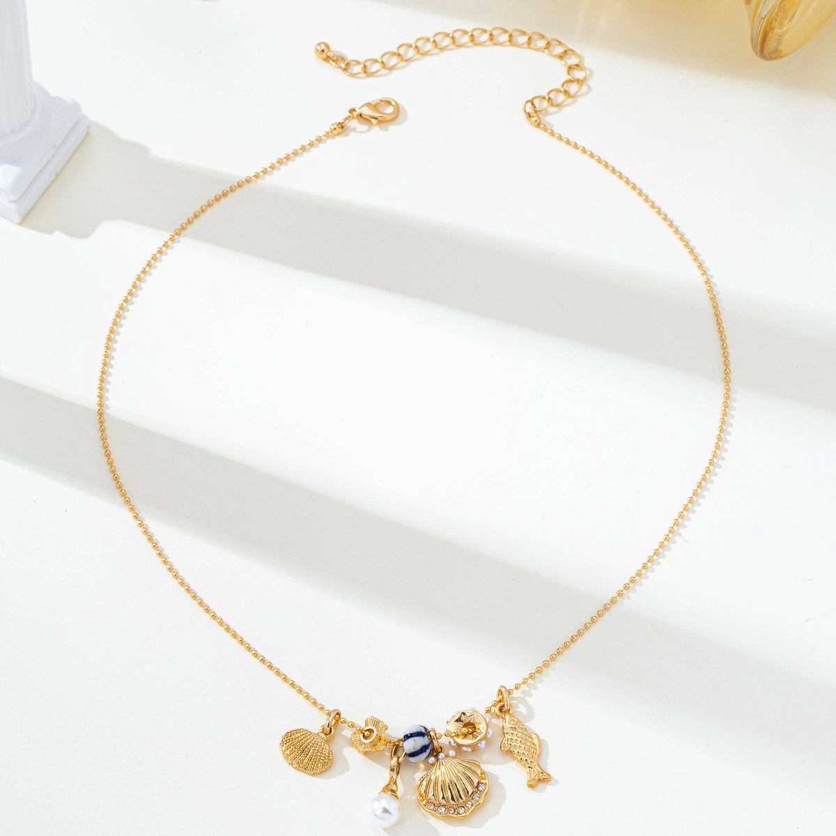 L'Atelier Collection Nautical Charm Ball Chain Necklace