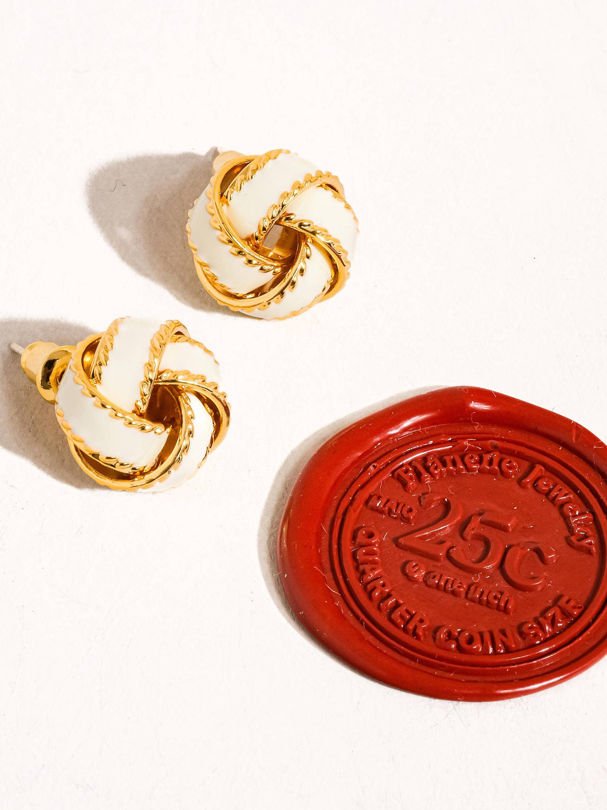 L'Atelier Collection Astor Basket Weaved Ball Studs