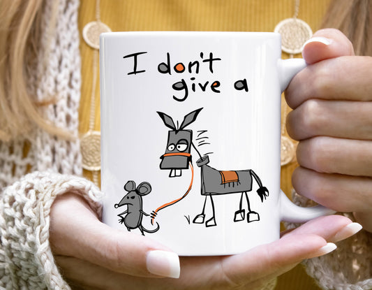 I Don't Give A Rat's Ass Mug, Funny Mugs - 15oz