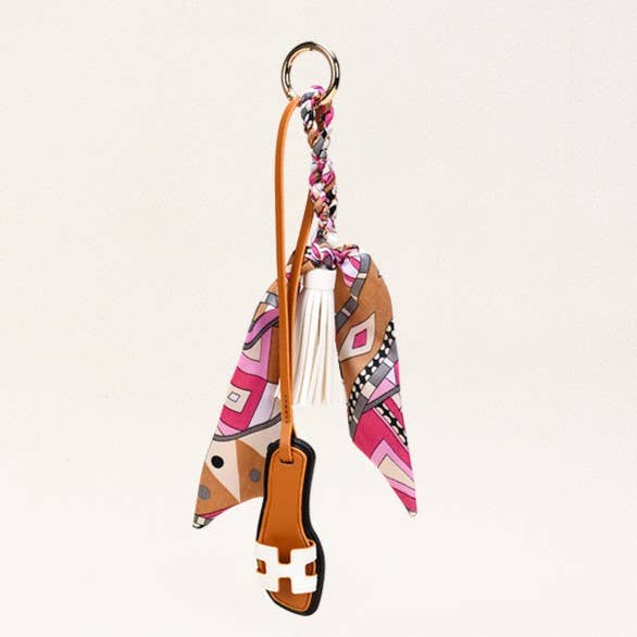 H Scarf & Sandals Bag Charm