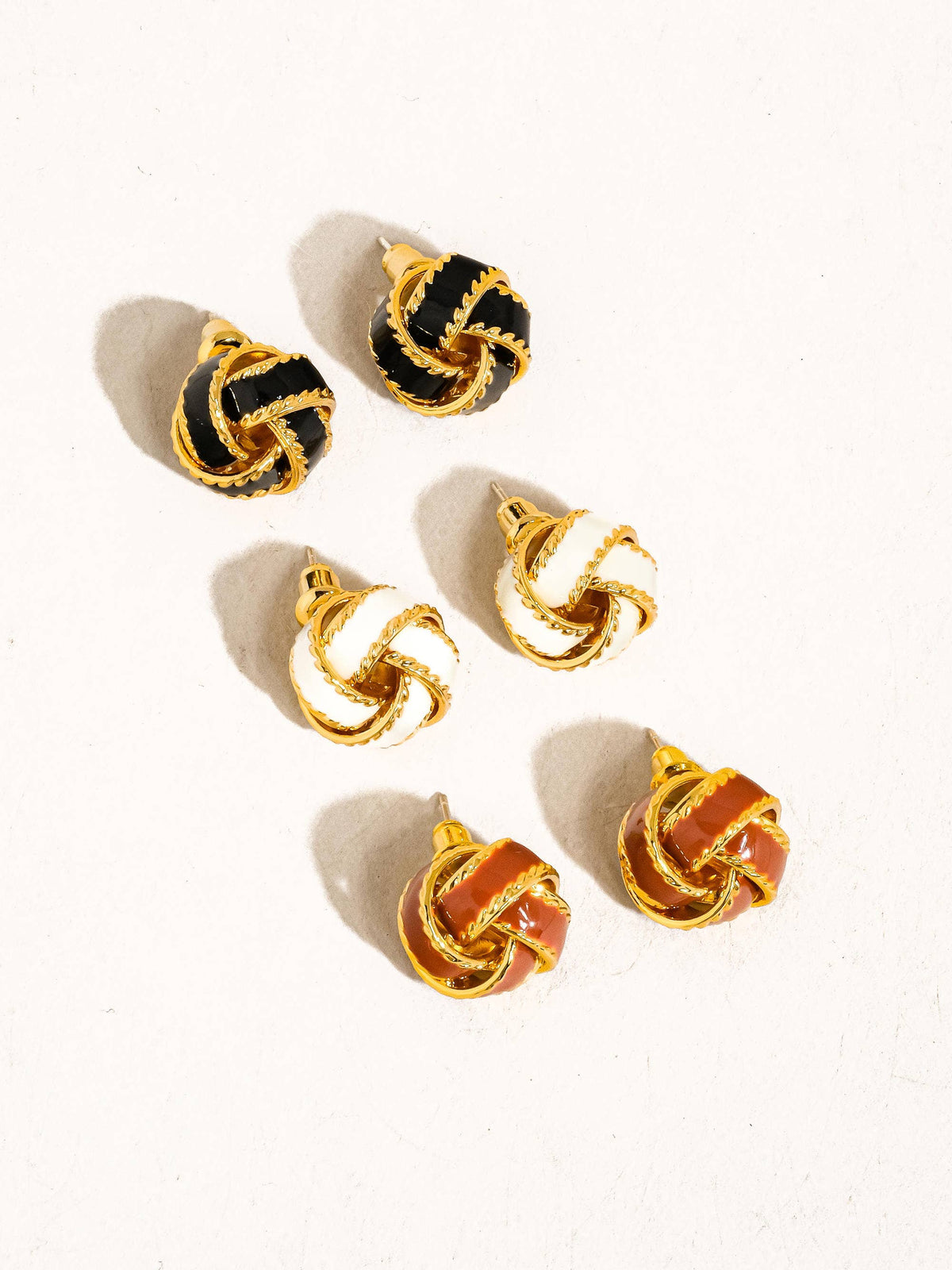 L'Atelier Collection Astor Basket Weaved Ball Studs