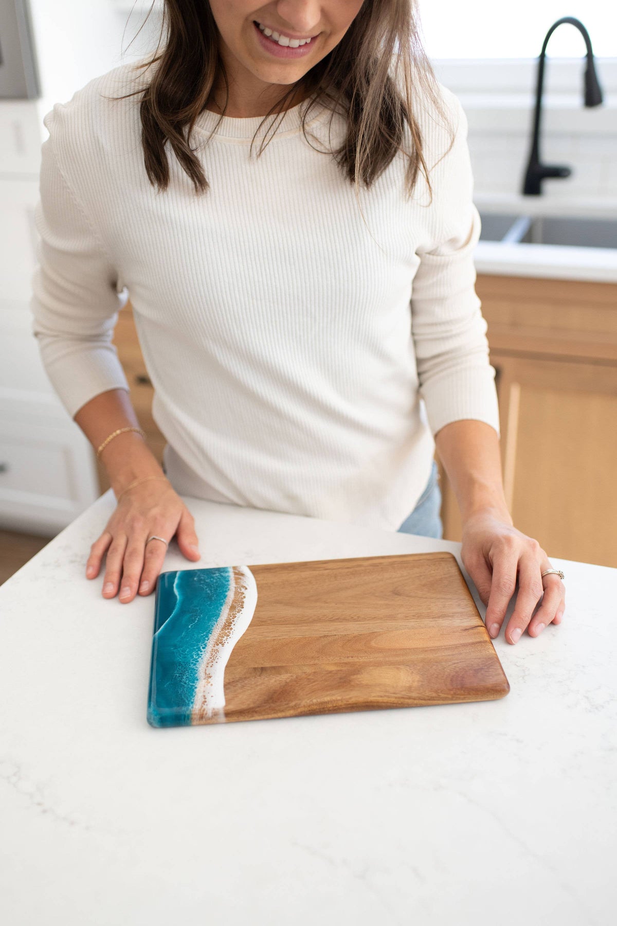 Lynn & Liana Wood Resin Date Night Charcuterie Board
