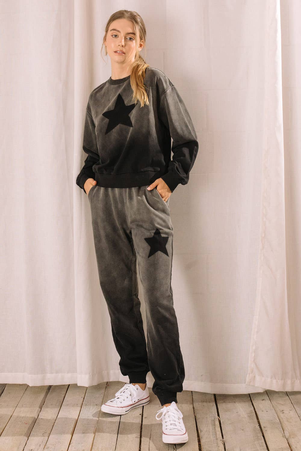 Ombre Star-Print Jogger Pants