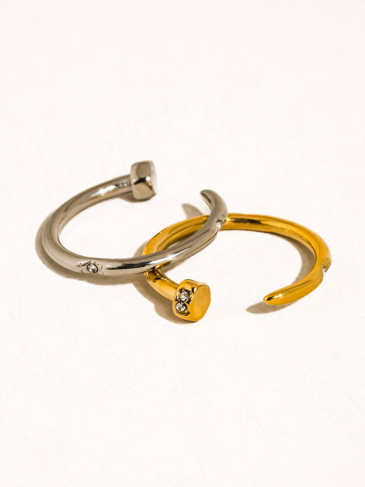 Vexa 18K Gold Non-Tarnish Wrap Around Nail Ring