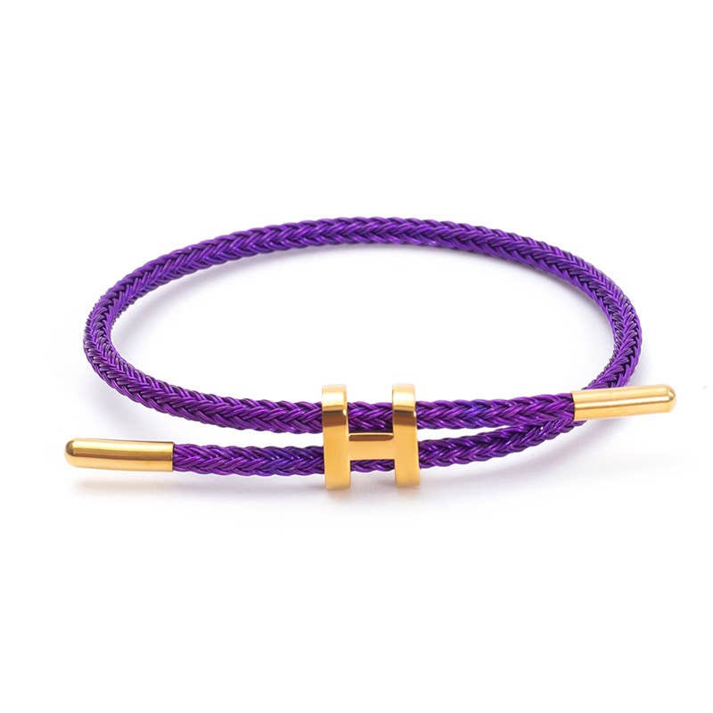 Adjustable Titanium Steel H Buckle Bracelet