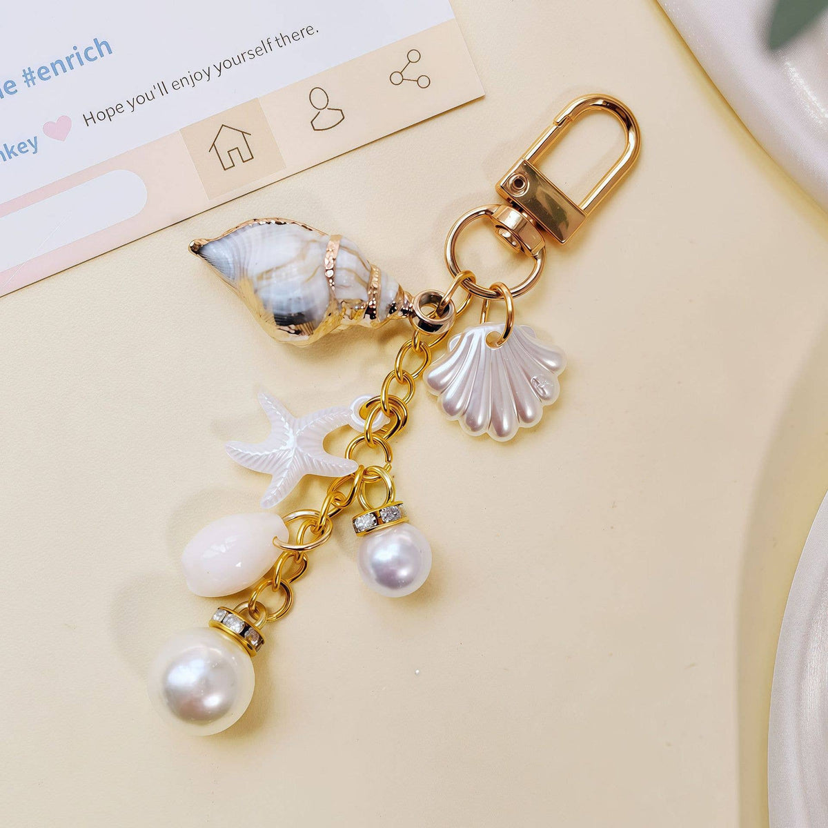 Pearly Nautical Bag Charm