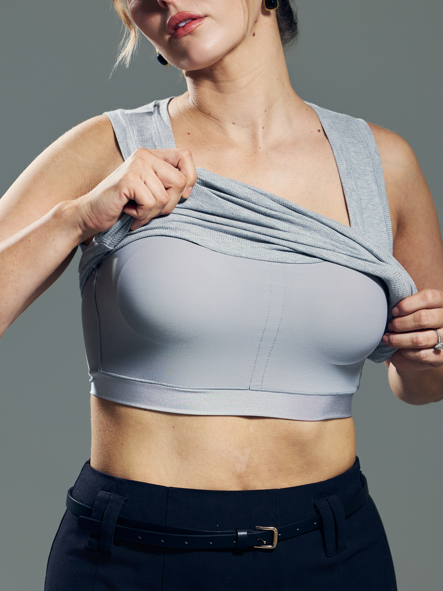 Klassy Chunky Binding Ribbed Square Neck Tank