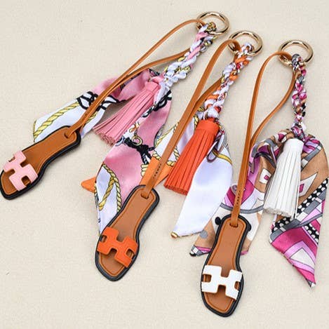 H Scarf & Sandals Bag Charm