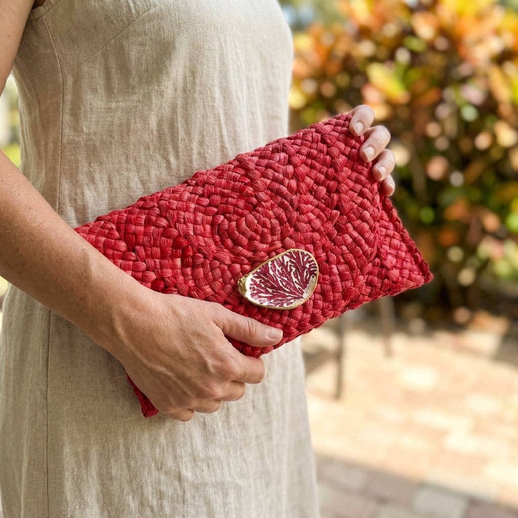 Sea Fan Oyster Shell Clutch
