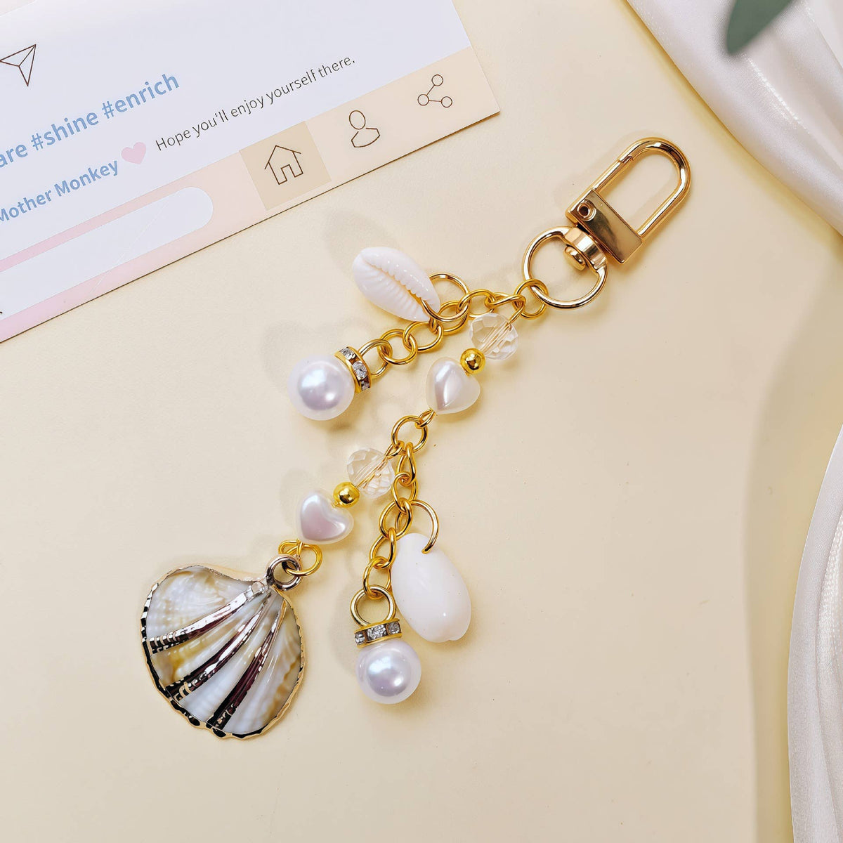 Pearly Nautical Bag Charm