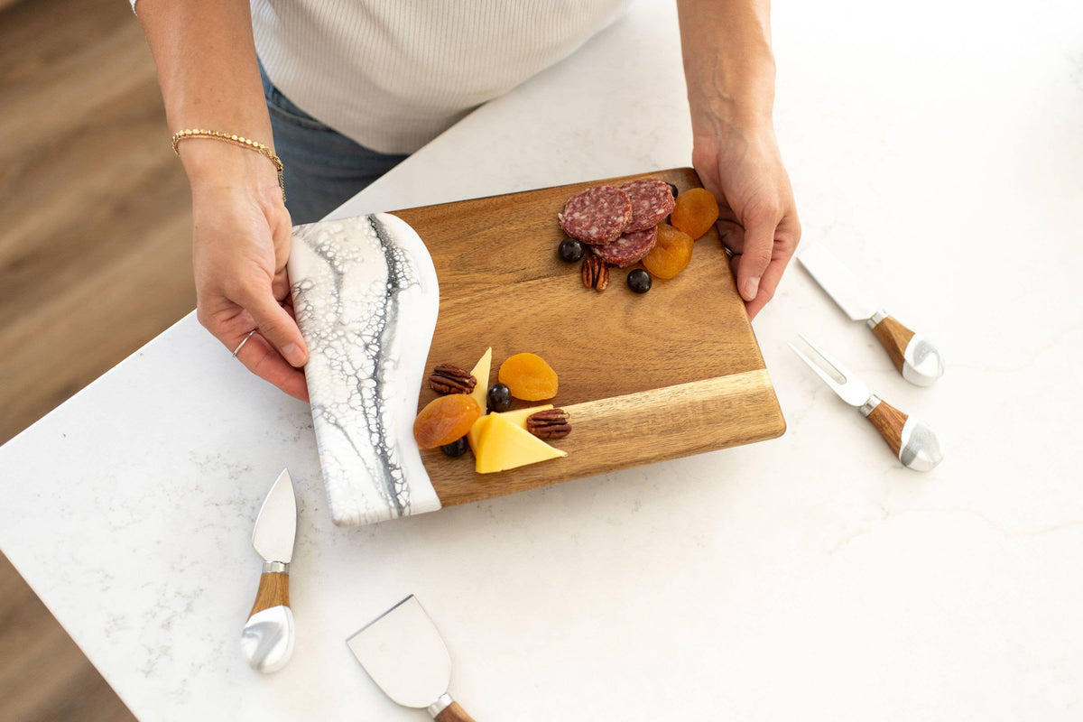 Lynn & Liana Wood Resin Date Night Charcuterie Board