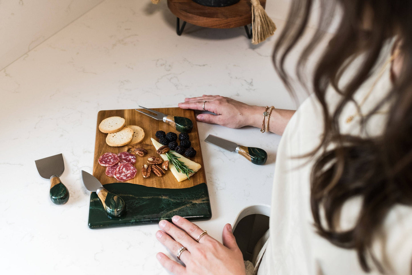 Lynn & Liana Designs Resin Coated Cheese Knife Set - Set of 4