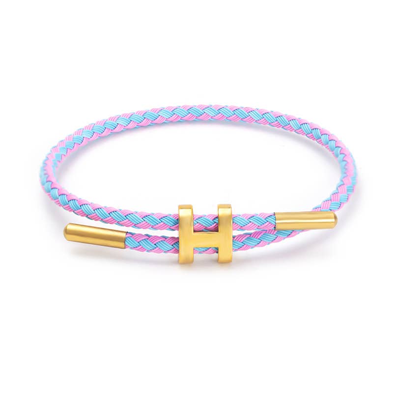 Adjustable Titanium Steel H Buckle Bracelet