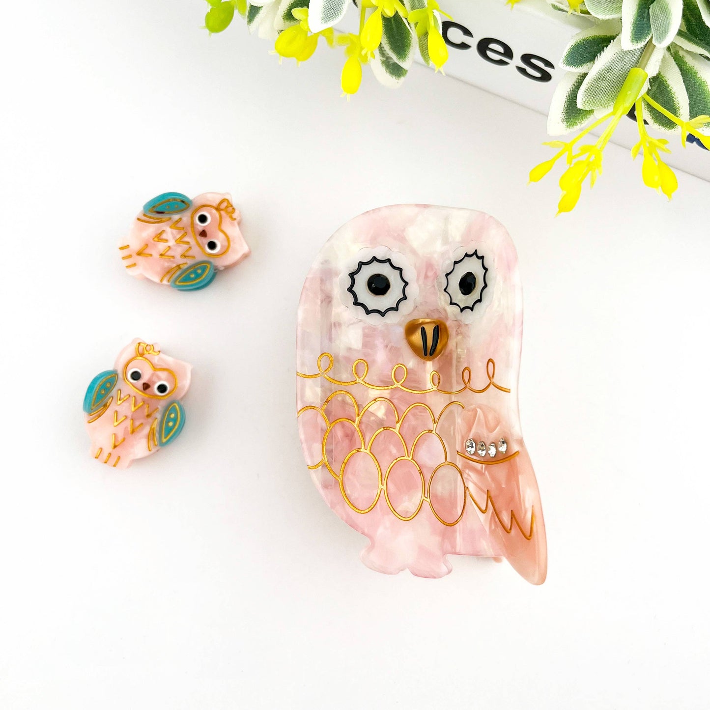 L'Atelier Collection Bling Owl Claw Clip