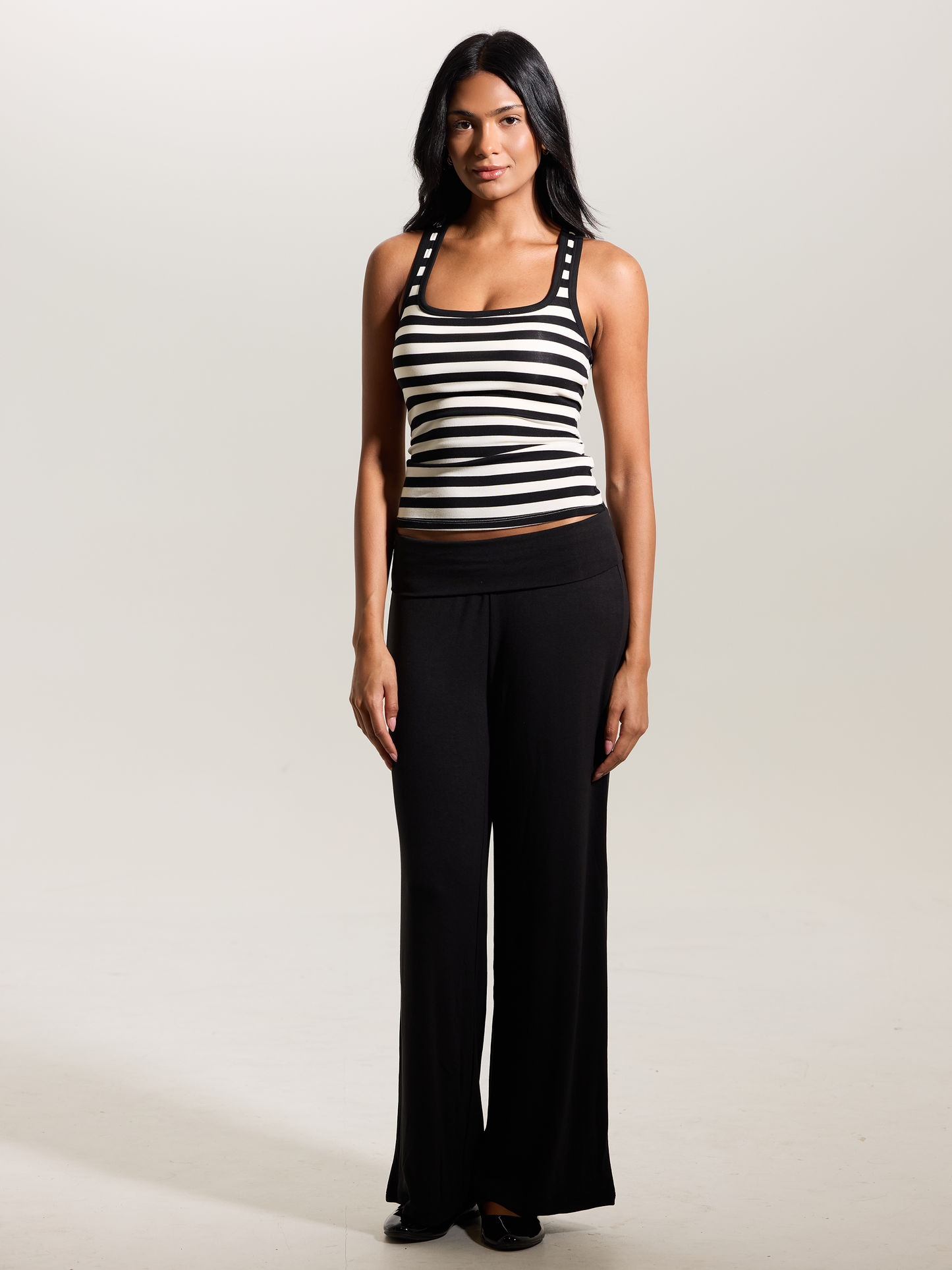 Klassy Scoop Neck Tank Full Length