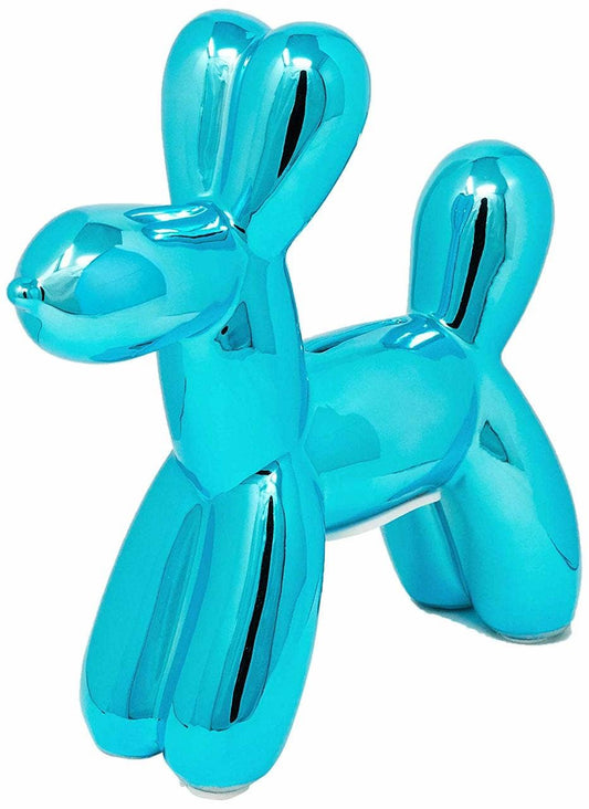 Blue Mini Ceramic Dog Piggy Bank - 7.5" tall